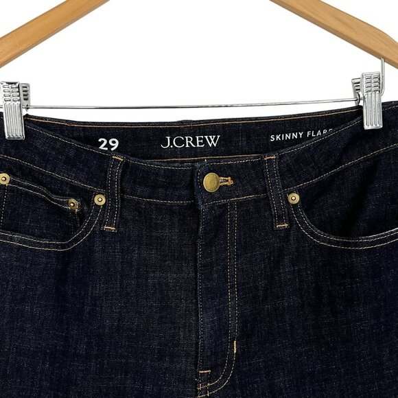 J. Crew Skinny Flare Jeans Rinse Wash Blue High Waist Size 29 Denim Pants - Picture 4 of 11